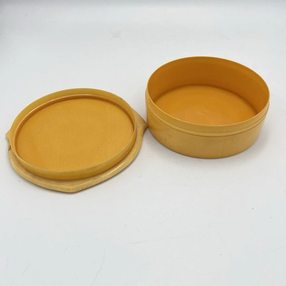 2 Vintage Lady Hamilton Colonial Celluloid Vanity Boxes Trinket Jewelry Case‎